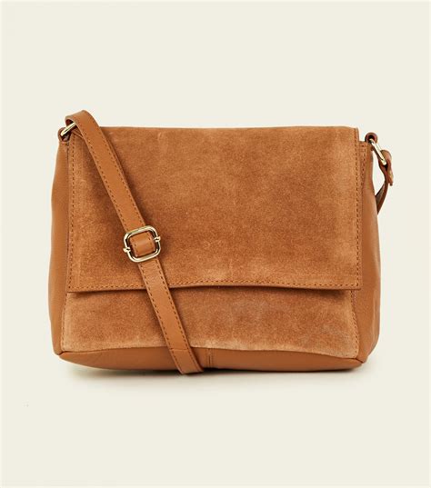 tan suede cross body bag